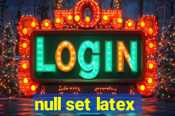 null set latex